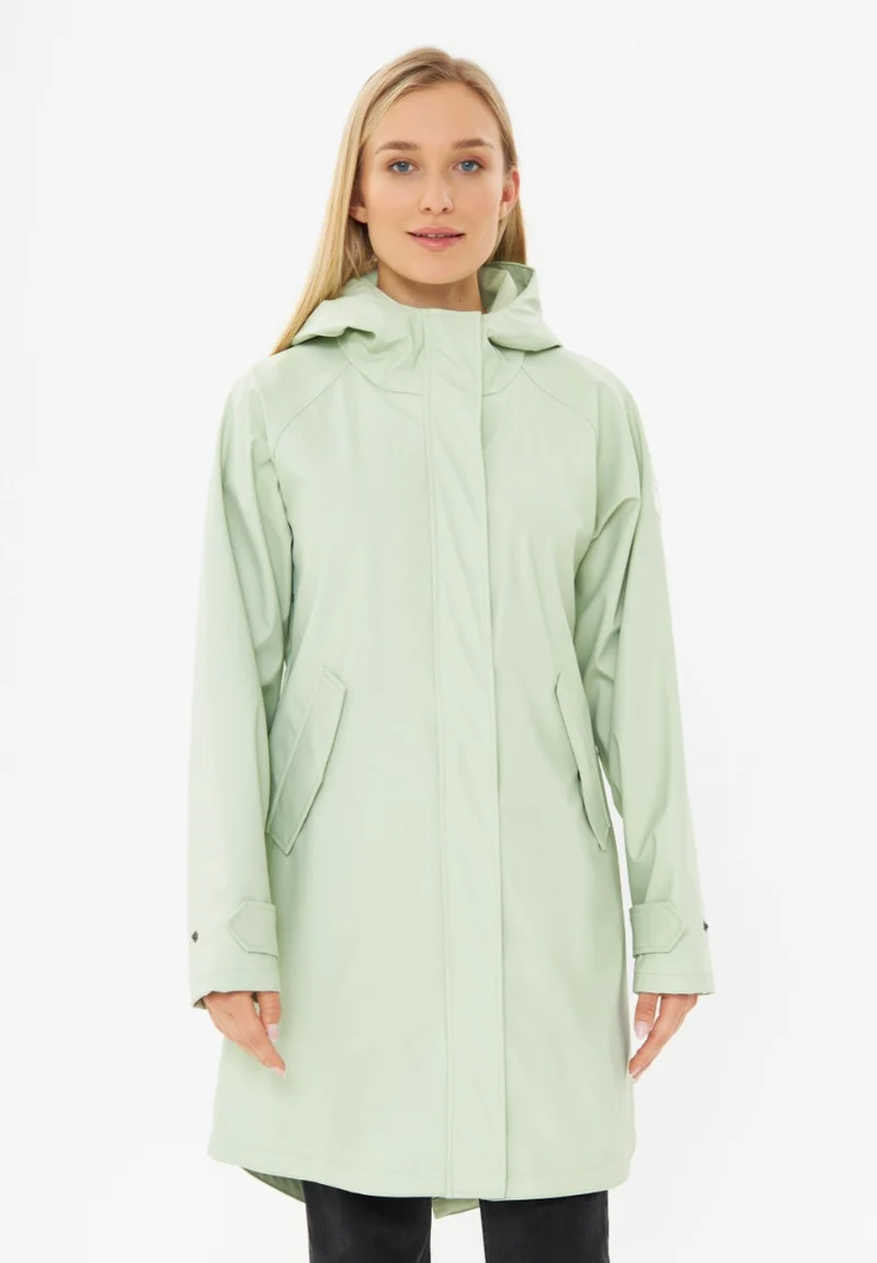 Derbe Regenjas Dames Traveby Friese Fisher Fog Green