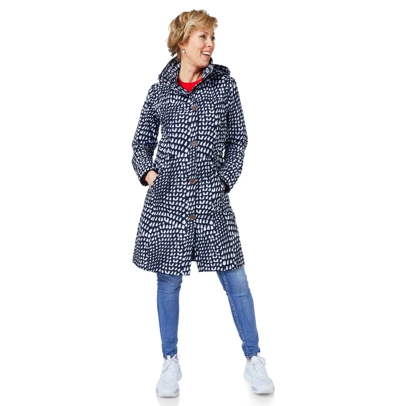 Happy Rainy Days Regenjas Porto Blauw / Wit