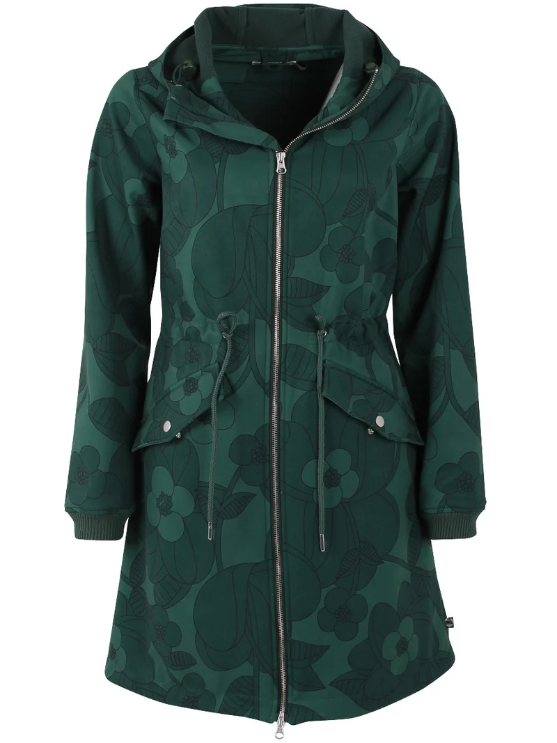 Danefae Softshell Regenjas Danemarianne Dames Groen Bloem laatste maat XS