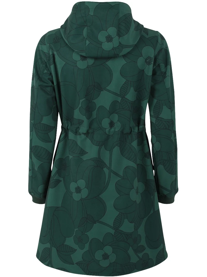 Danefae Softshell Regenjas Danemarianne Dames Groen Bloem laatste maat XS