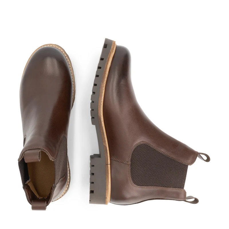 Nodeland Herren - Chelsea boots - Leder - Dunkelbraun