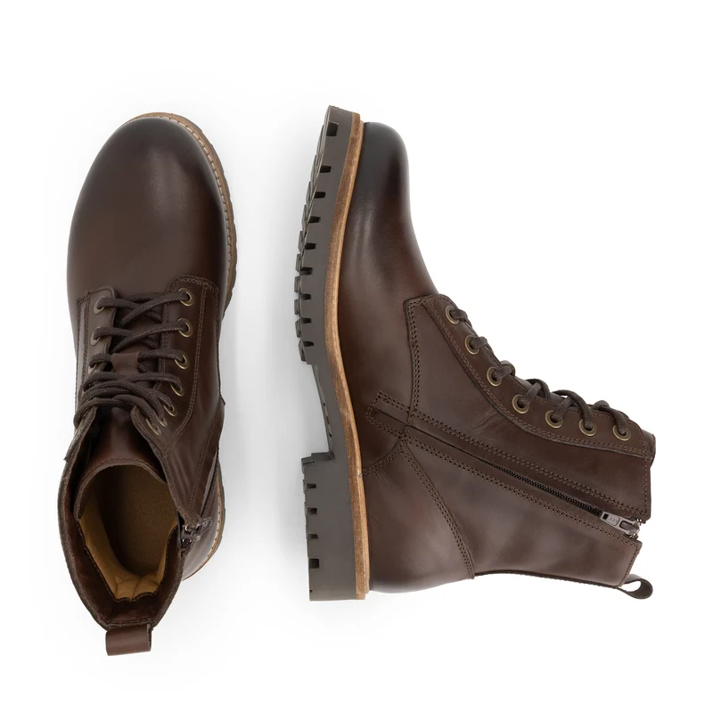 Kvaloya Herren - Schnürboots - Leder - Dunkelbraun