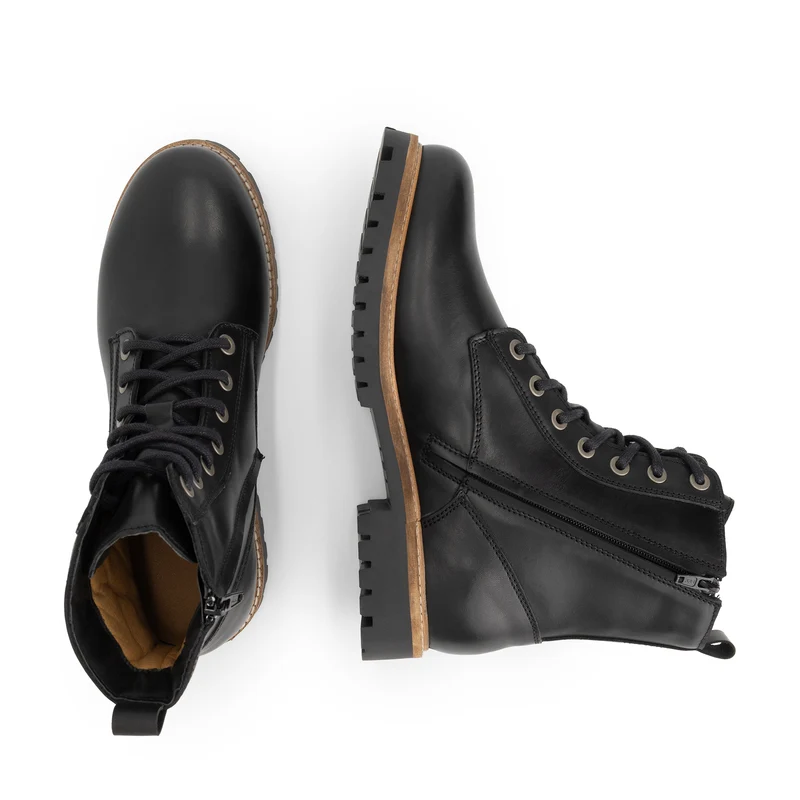 Kvaloya Herren - Schnürboots - Leder - Schwarz