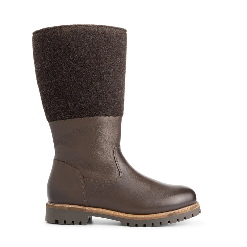 Lagen Herren - Hohe Stiefel - Wolle/Filz - Dunkelbraun