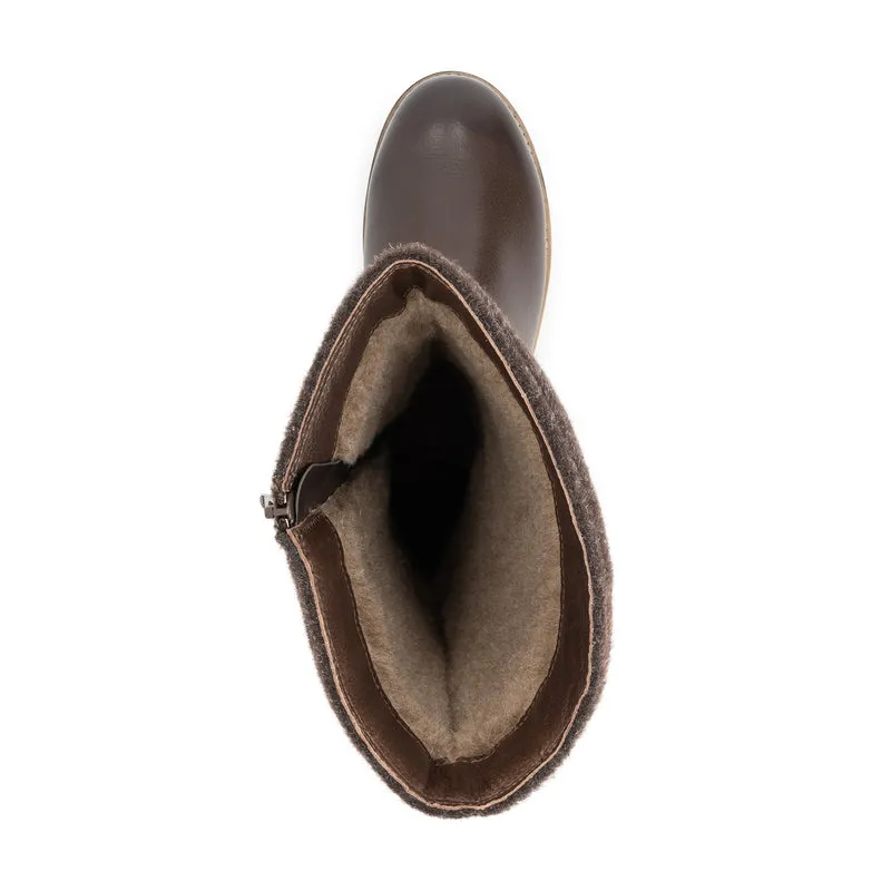 Lagen Herren - Hohe Stiefel - Wolle/Filz - Dunkelbraun