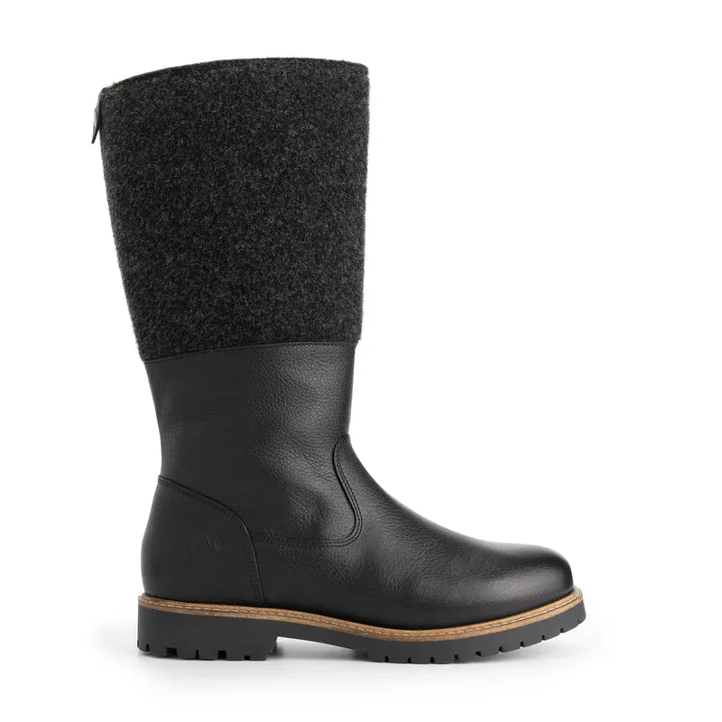 Skive Damen - Hohe Stiefel - Wolle/Filz - Schwarz