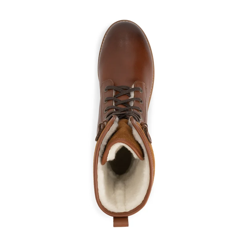 Jostedal Herren - Schnürboots - Wolle gefüttert - Cognac