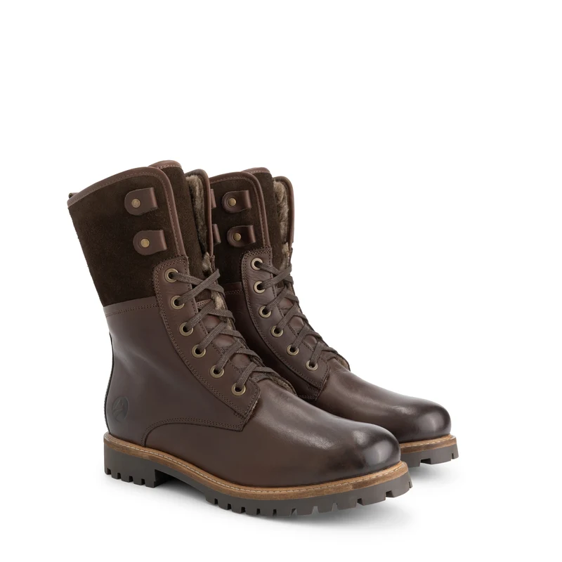 Jostedal Herren - Schnürboots - Wolle gefüttert - Dunkelbraun