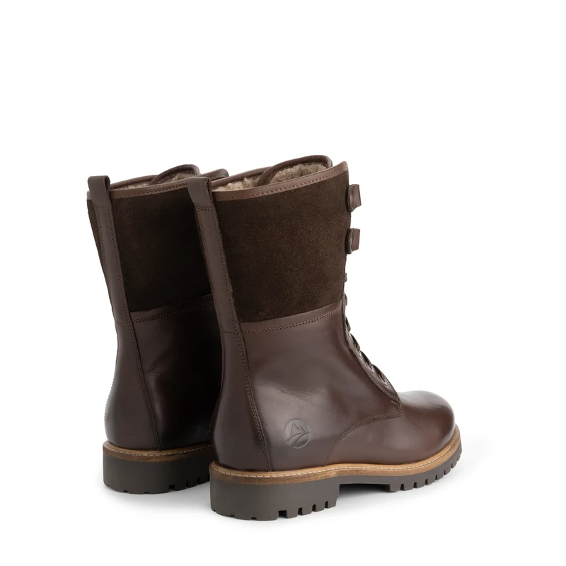 Jostedal Herren - Schnürboots - Wolle gefüttert - Dunkelbraun