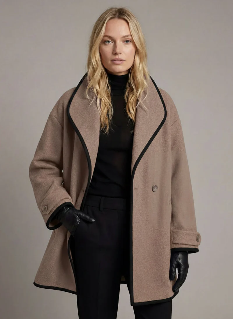 Eleganter Damen Kurzmantel in gerader Passform
