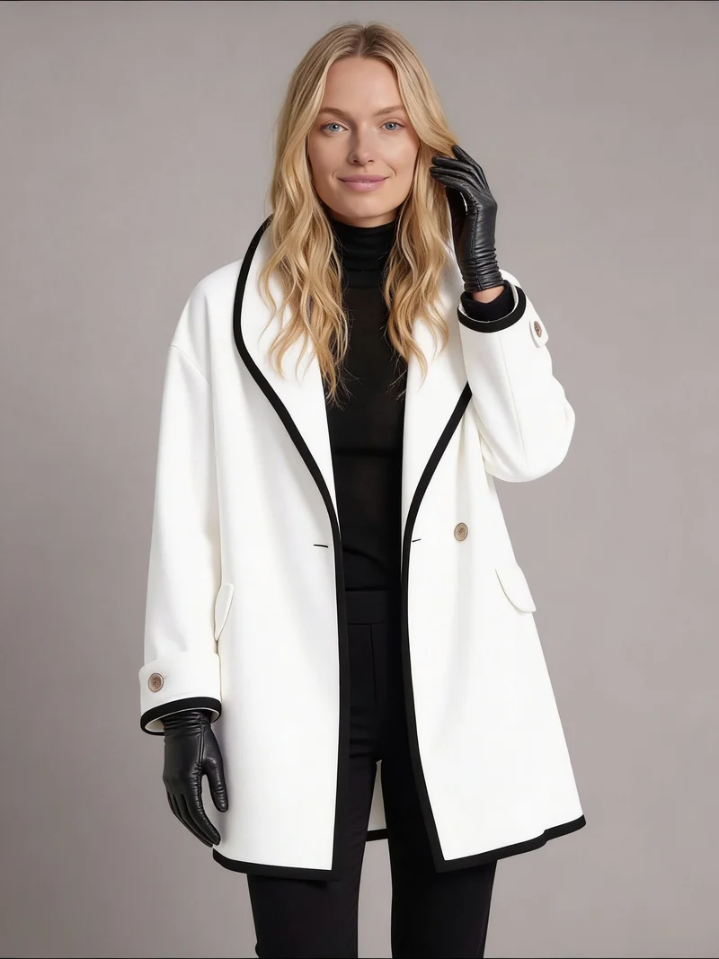 Eleganter Damen Kurzmantel in gerader Passform