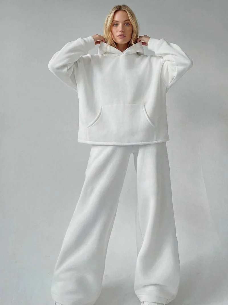 Oversized Hoodie-Set mit weiter Hose für Damen