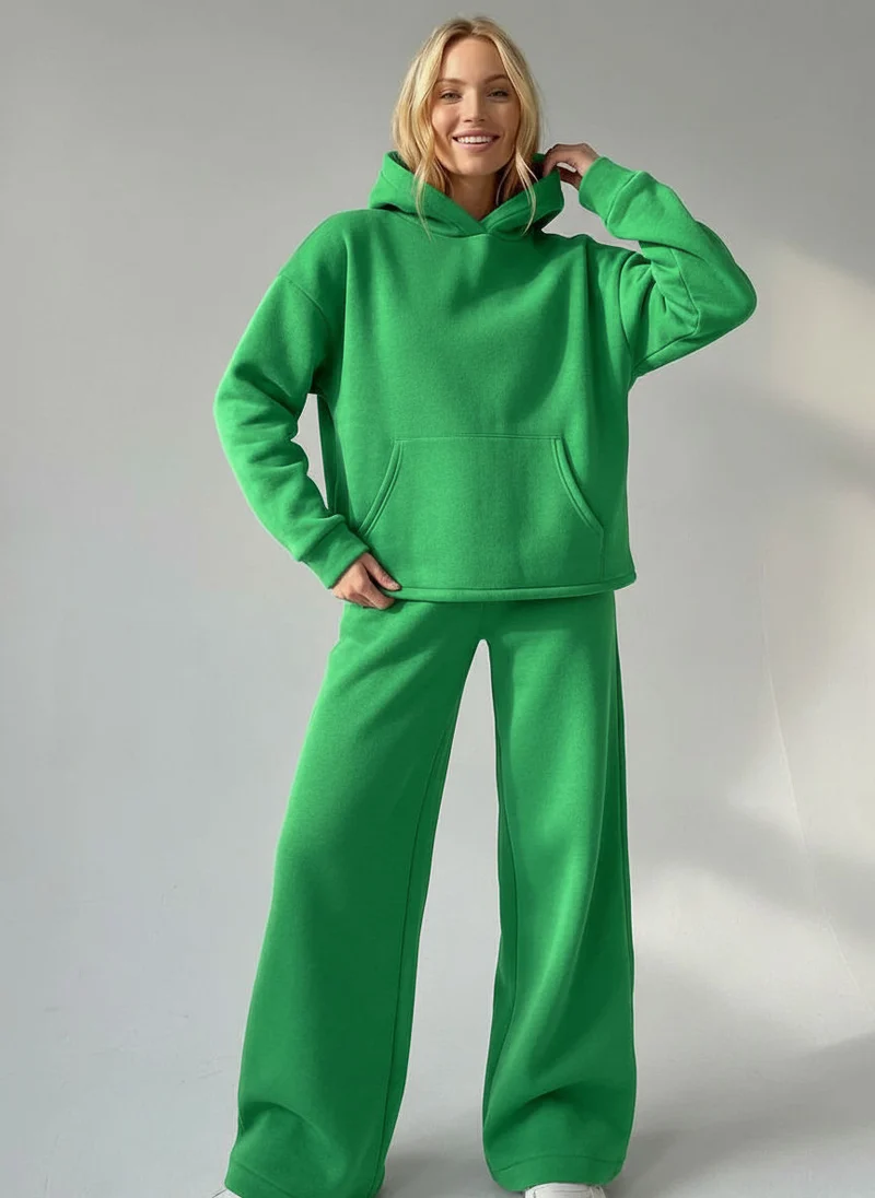 Oversized Hoodie-Set mit weiter Hose für Damen