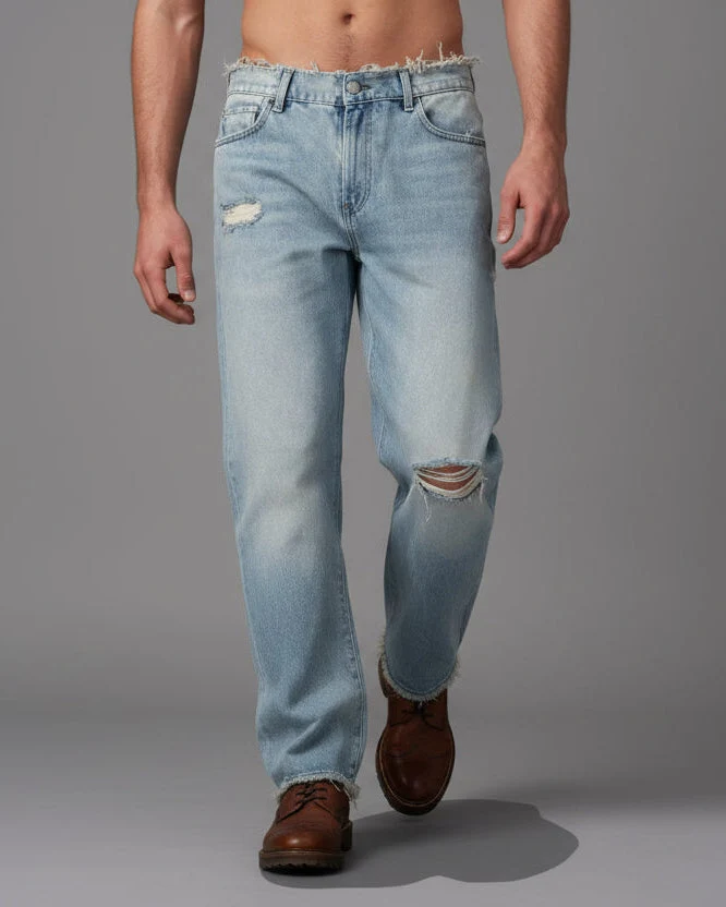 Jeans für Herren im geraden Schnitt und Retro-Stil