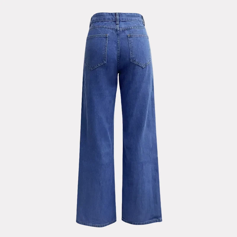 High-Waist Jeans für Damen mit geradem Bein