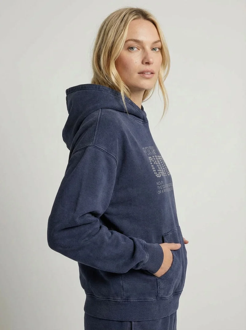 Unisex Hoodie in kurzer Länge mit Druckmuster