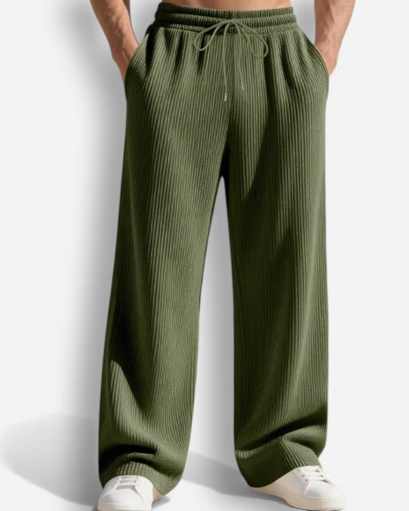 Freizeithose für Herren mit Elastischem Bund und Streifenmuster