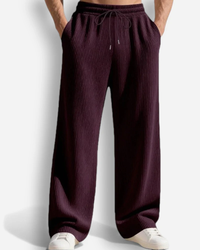 Freizeithose für Herren mit Elastischem Bund und Streifenmuster