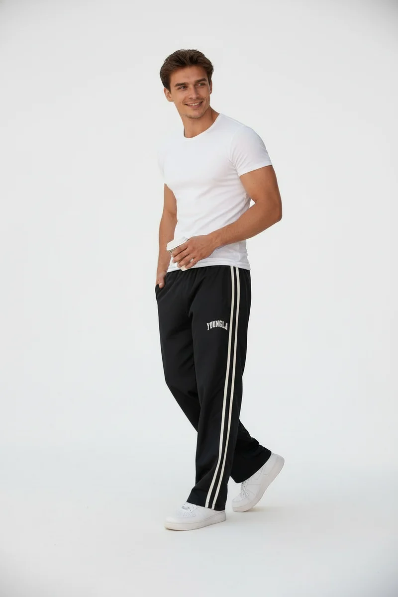 Sporthose für Herren mit kontrast Details im Urban Stil - lang