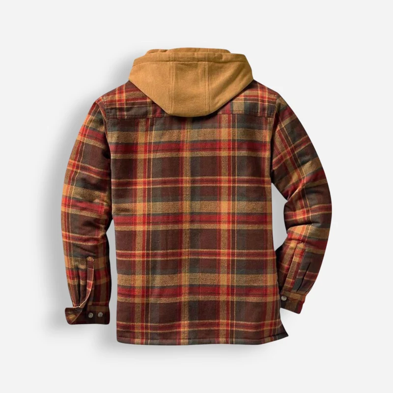 Gefütterte Holzfällerjacke für Herren mit Kapuze
