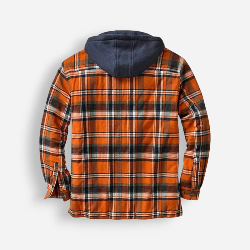 Gefütterte Holzfällerjacke für Herren mit Kapuze