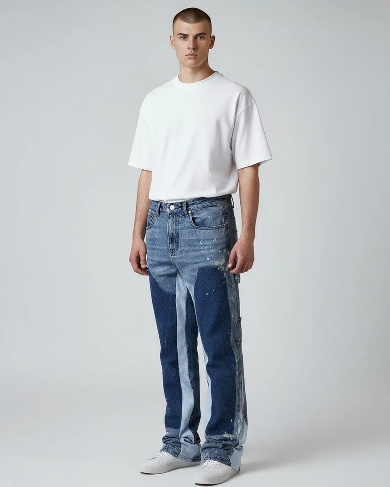 Schlaghose für Herren aus Denim im Carpetener-Stil