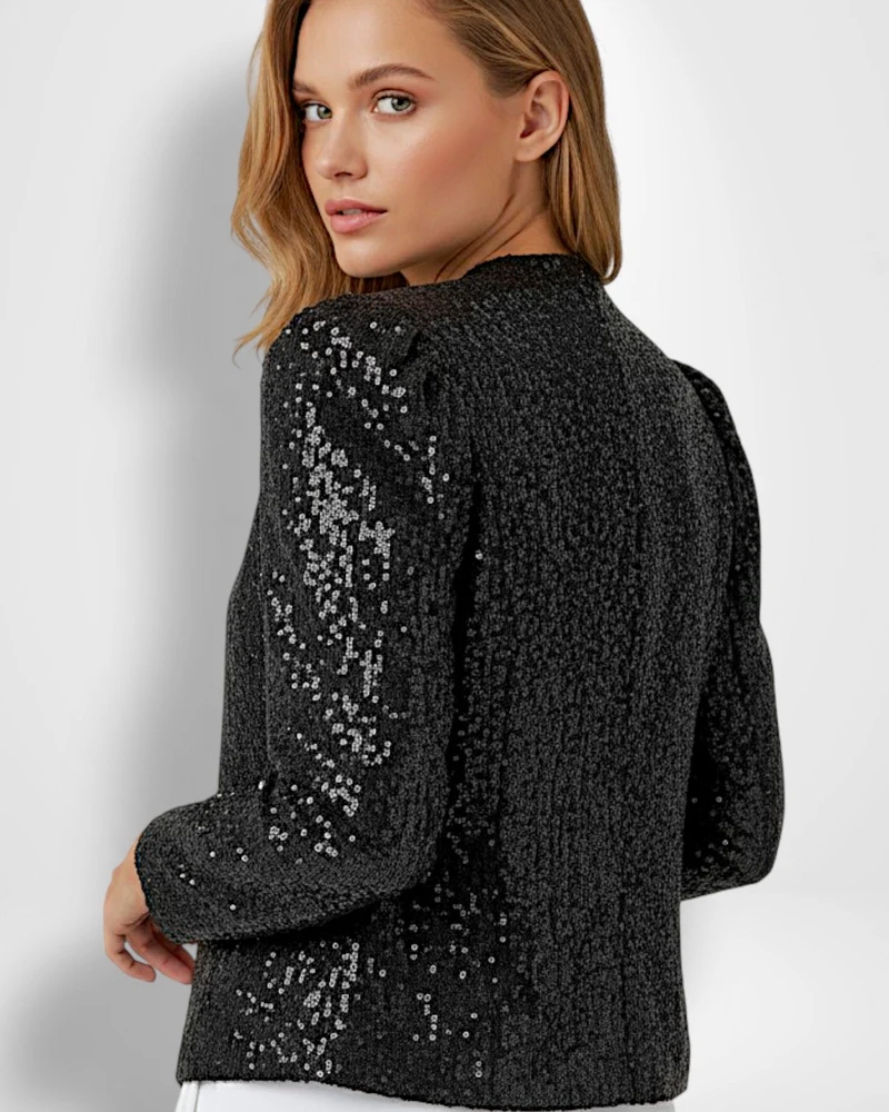 Kurzjacke mit Glitzer