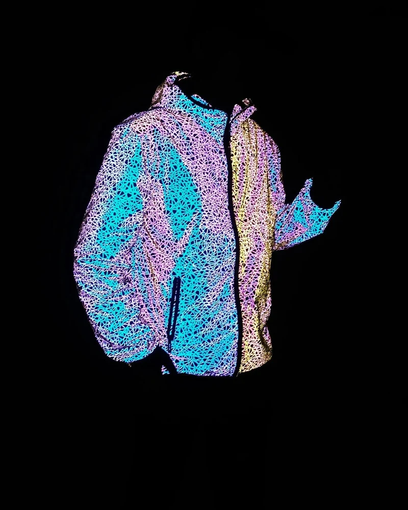 Reflektierende Outdoor Windbreaker Jacke mit Kapuze