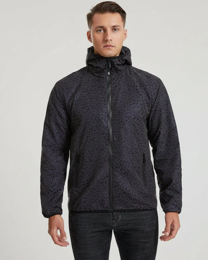 Reflektierende Outdoor Windbreaker Jacke mit Kapuze