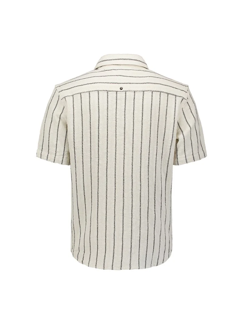 Shirt Short Sleeve Dobby 2Tone Stripe