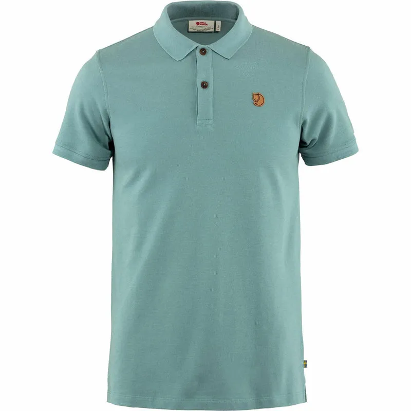 Fjällräven Övik Polo Pique Shirt SS 81511 clay blue Herren Polohemd Shirt