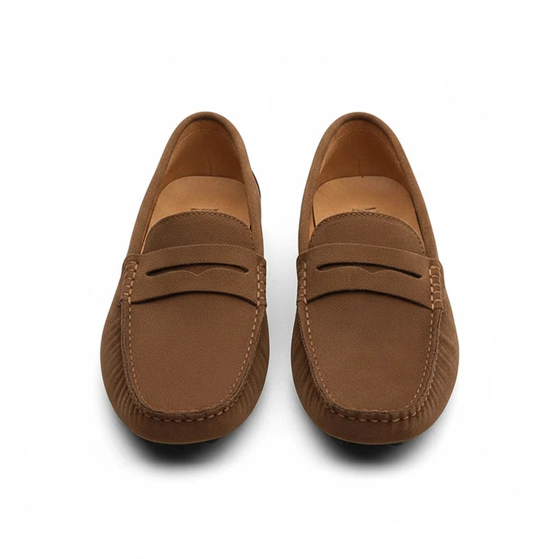 Loafer für Herren im Mokassin Stil aus Wildleder Optik mit weichem Innenfutter