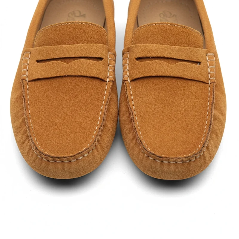 Loafer für Herren im Mokassin Stil aus Wildleder Optik mit weichem Innenfutter