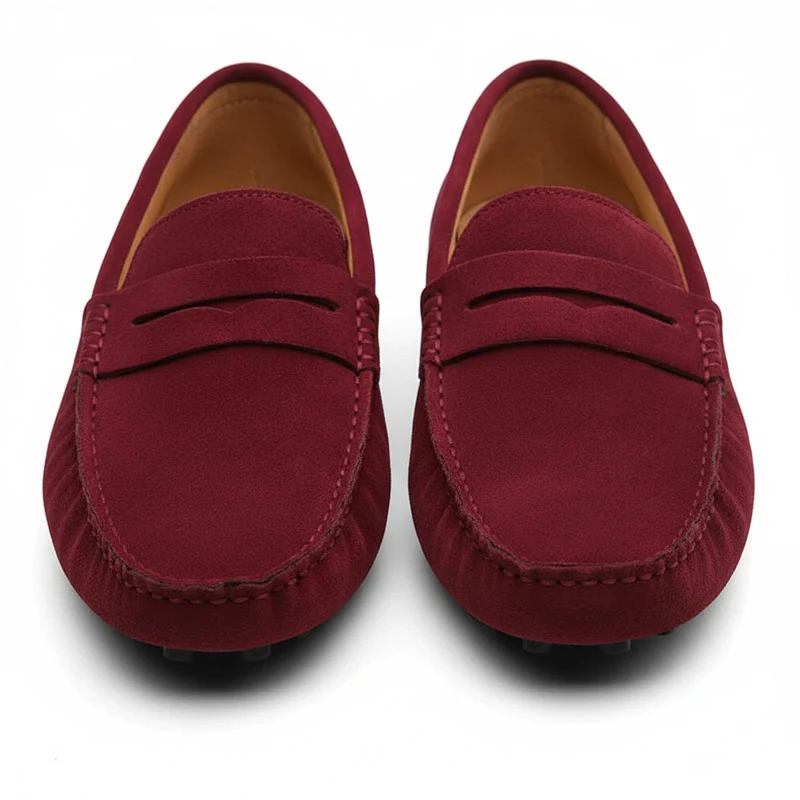 Loafer für Herren im Mokassin Stil aus Wildleder Optik mit weichem Innenfutter