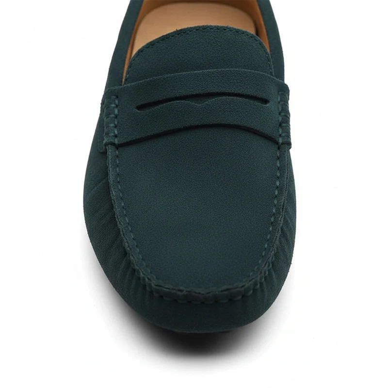 Loafer für Herren im Mokassin Stil aus Wildleder Optik mit weichem Innenfutter