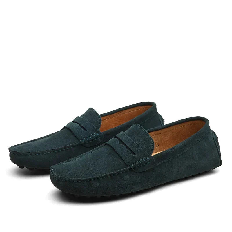 Loafer für Herren im Mokassin Stil aus Wildleder Optik mit weichem Innenfutter