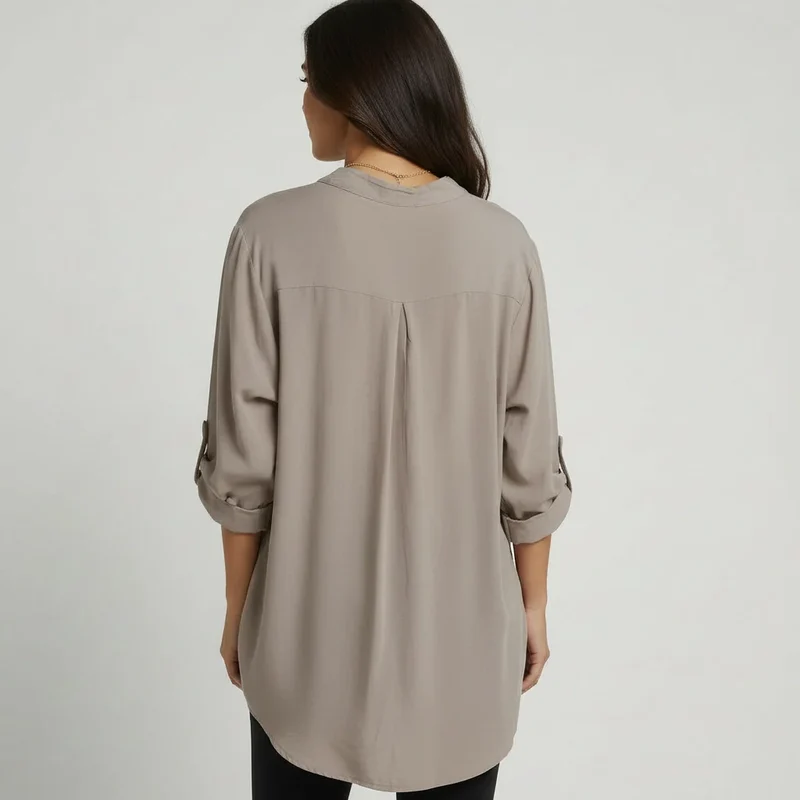 Casual Bluse für Damen ohne Kragen