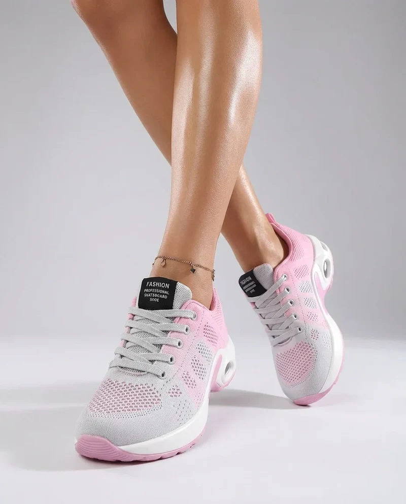 Komfort Sneaker für Damen mit Atmungsaktivem Obermaterial und gepolsterter Innensohle