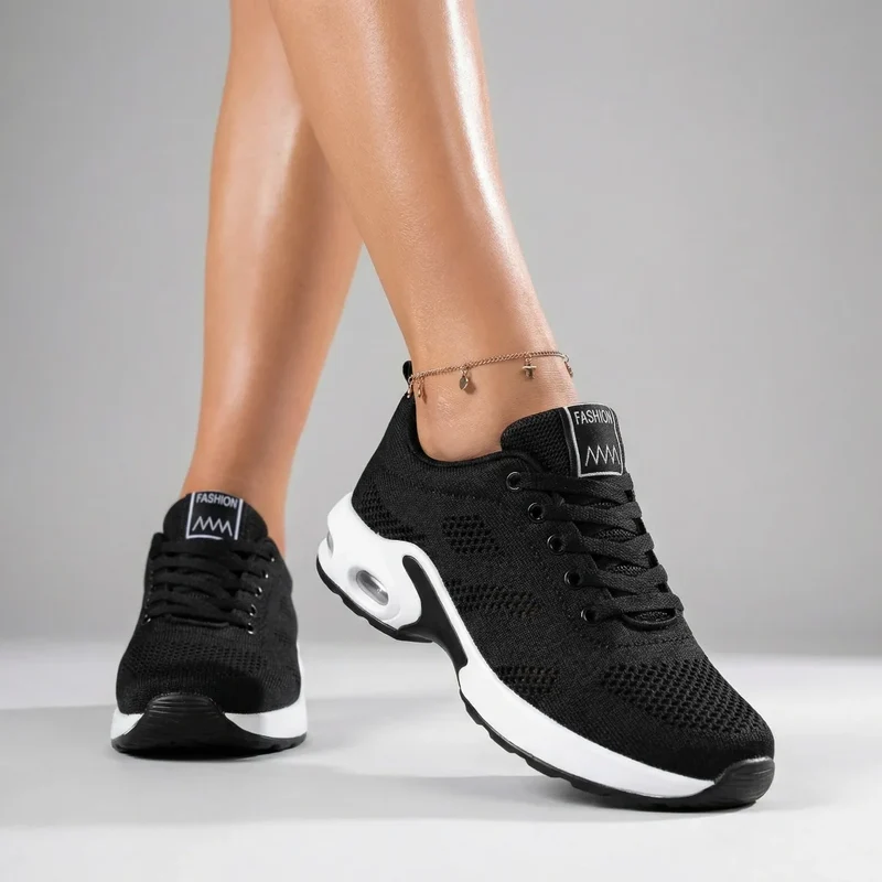 Komfort Sneaker für Damen mit Atmungsaktivem Obermaterial und gepolsterter Innensohle