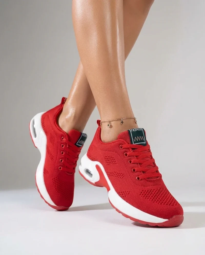 Komfort Sneaker für Damen mit Atmungsaktivem Obermaterial und gepolsterter Innensohle