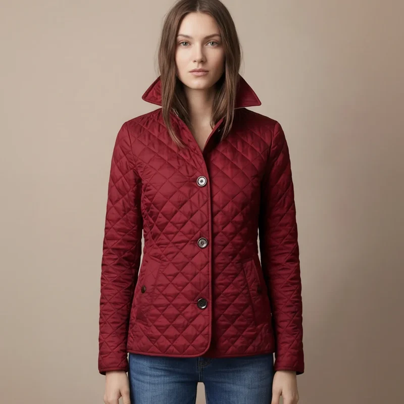 Leichte Steppjacke für Damen ohne Kapuze in taillierter Passform