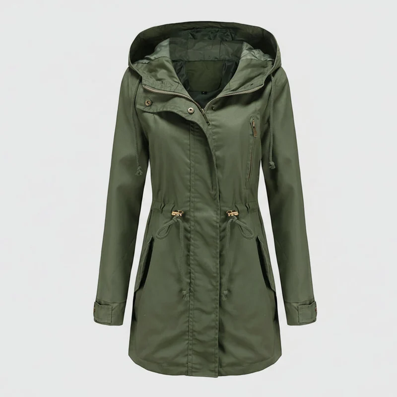 Leichte Damen Jacke für den Frühling mit Kapuze