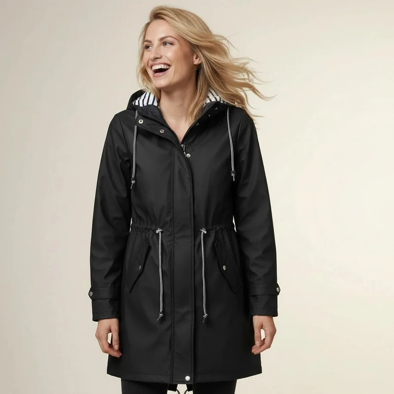 Stylisch taillierte Damen Regenjacke | Parka-Stil