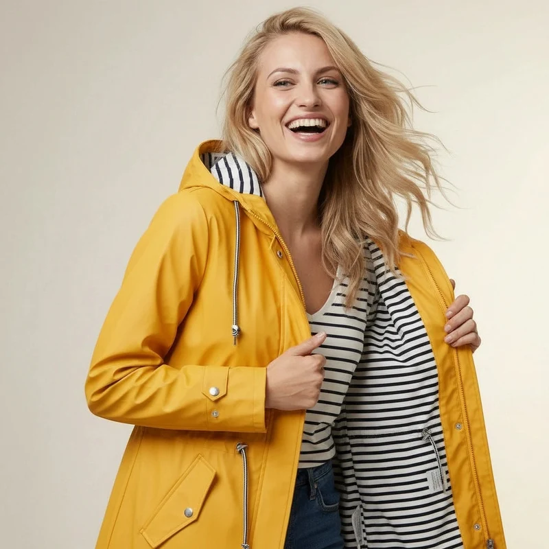 Stylisch taillierte Damen Regenjacke | Parka-Stil