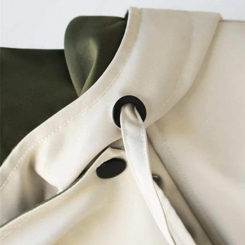 Regenjacke für Damen mit hohem mehrlagigem Kapuzenkragen