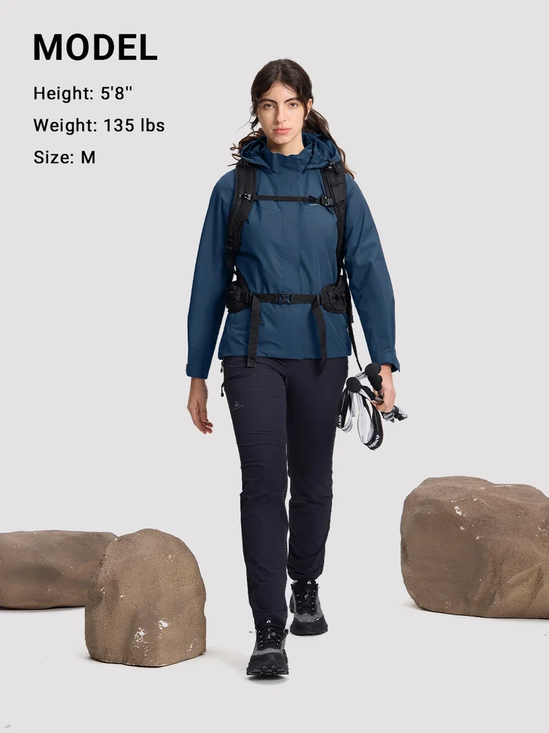 Women's Waterproof Packable Rain Jacket