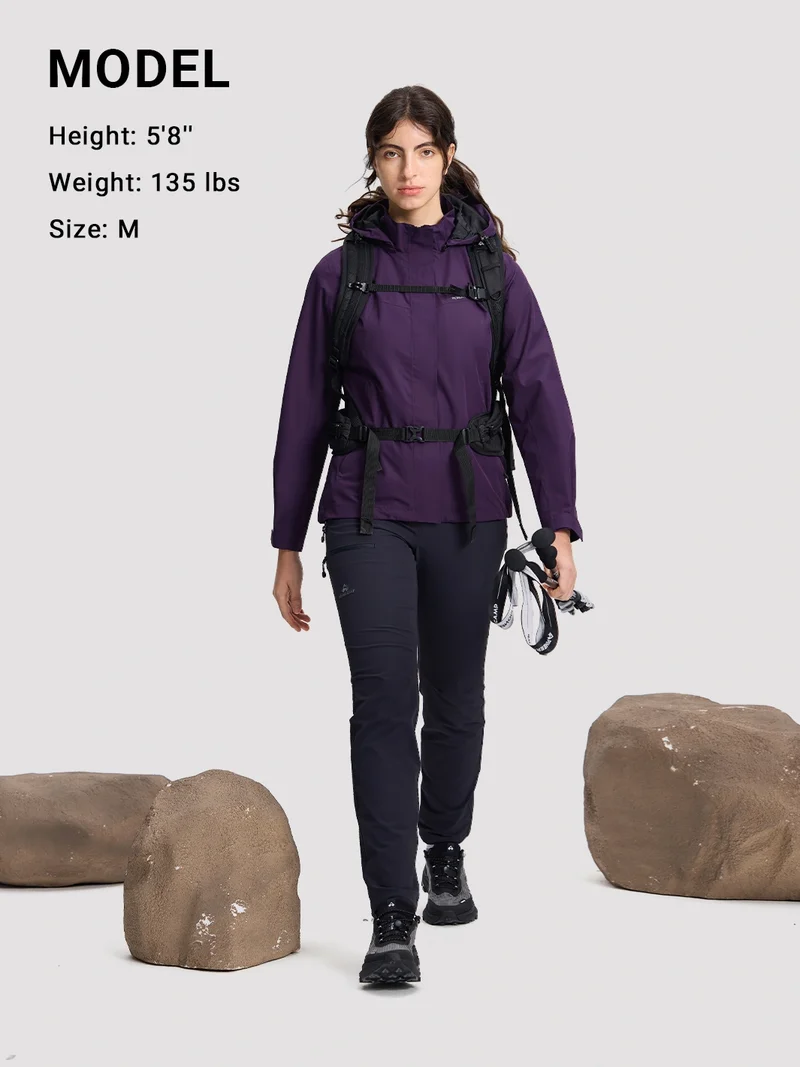 Women's Waterproof Packable Rain Jacket