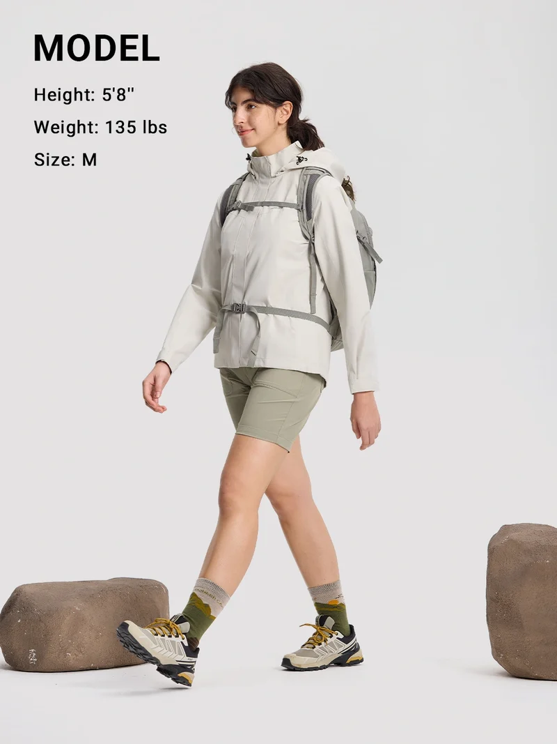Women's Waterproof Packable Rain Jacket