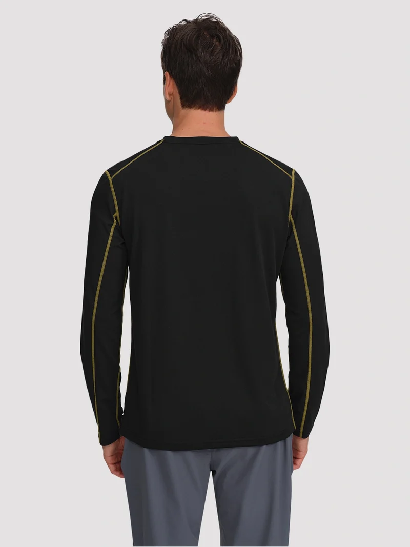 Men's 4-Way Stretch Mesh Long Sleeve Quick-Dry Shirt