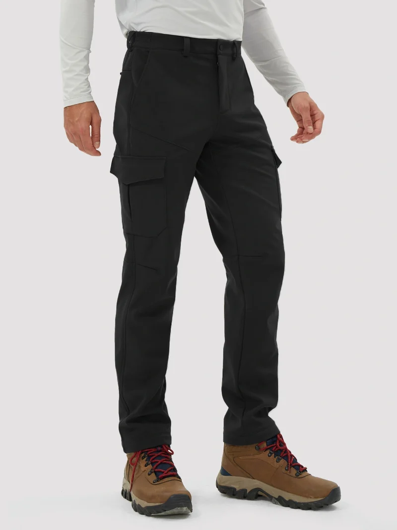 Men's Fleece-Lined Softshell Cargo Hiking Pants